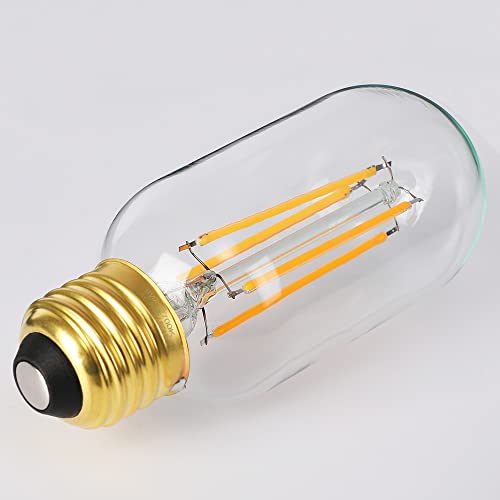E26 LED Bulb 6W Equivalent e26 led Bulb 60 Watt Warm White 2700K Dimmable E26 Edison Bulb AC120V 600lm Tubular T14 LED Bulb for Pendant (6w=60w 2700k 600lm Warm White)