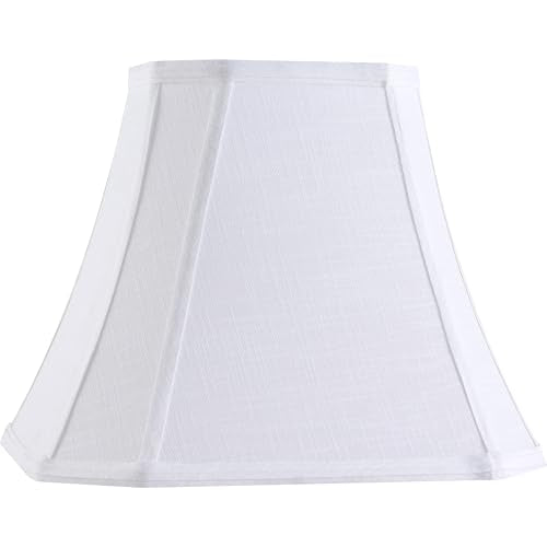 White Linen Square Lamp Shade for Floor Lamps (8 x 14 x 11 inches - 1 Pack / Off White Linen)