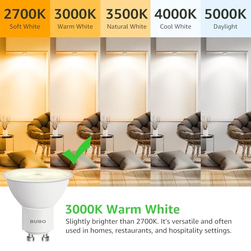 GU10 LED Bulb 6W Equivalent 50W (40 Pack / 3000k Warm White)