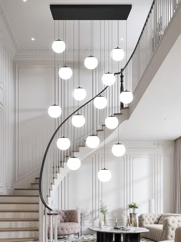 Modern Rectangular Chandelier (Black-White / Rectangle 16-Light)