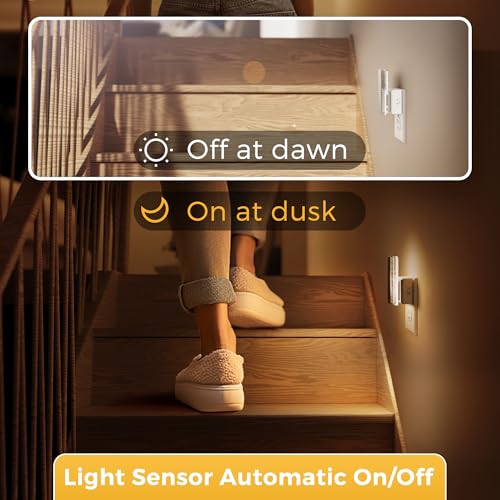 Night Lights Plug Into Wall (Gray / 2 Pack)
