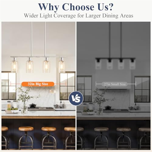 4 Light Kitchen Island Lighting (Brushed Nickel / 4-Light)