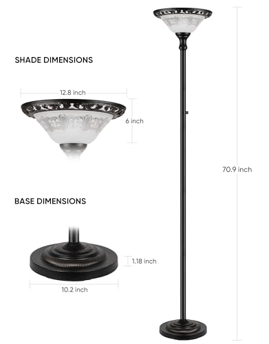 Torchiere Floor Lamps for Living Room (1-Head)