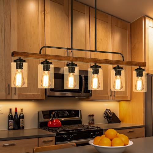 Farmhouse Chandelier 6 (Seeded Glass / 6-Light)