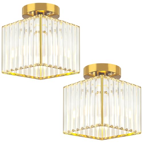 2 Pack Crystal Ceiling Light Fixtures
