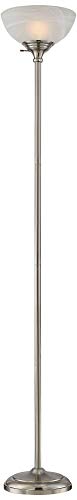 Maddox 71" Tall Satin Nickel Torchiere Floor Lamp