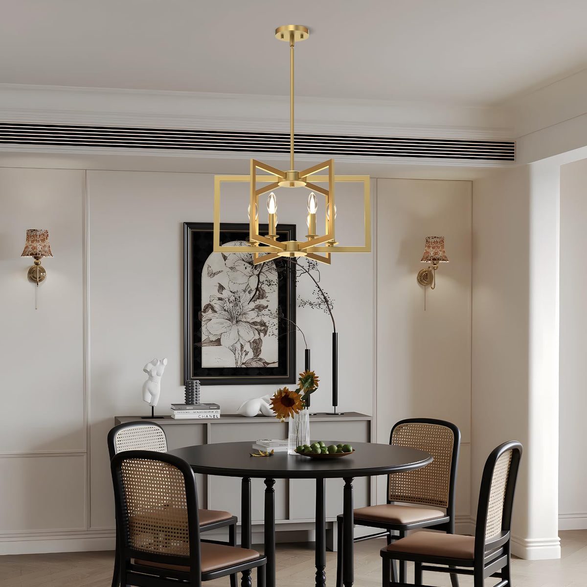 Modern Gold Chandelier (6-Light / Gold)