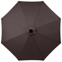 10ft Solar Polyester LED Lighted Patio Umbrella w