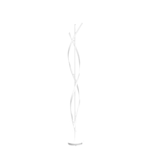 40W Modern Floor Lamp with Remote 60 inch Dimmable Floor Lamp for Bedroom Standing Lamp LED Floor Lamps for Living Room Dining Rooms Home Offices Lighting (White)