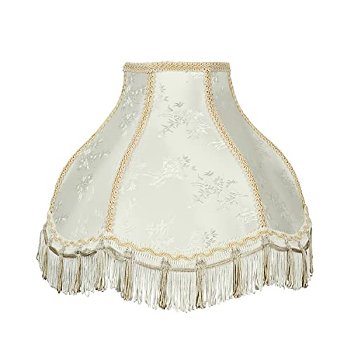 30331 Transitional Scallop Bell Shape Spider Construction Lamp Shade in Ivory (Ivory & 13" Wide)