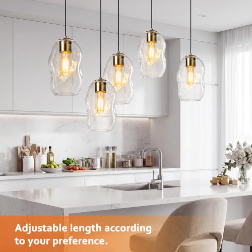 Pendant Lights Kitchen Island (Gold-11.4"H / 2 Pack)
