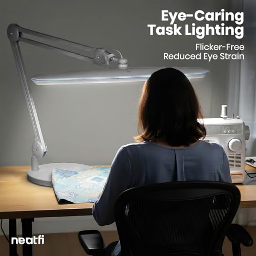 XL 24W LED Desk Lamp (Silver / Non-CCT with Base)