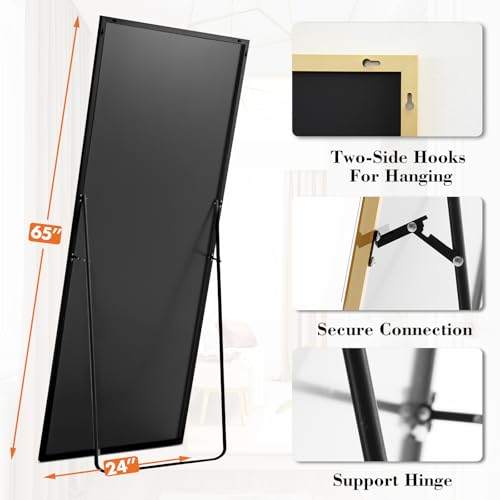 Full Length Mirror 24"x 65" for Bedroom (Gold / 65"L x 24"W)