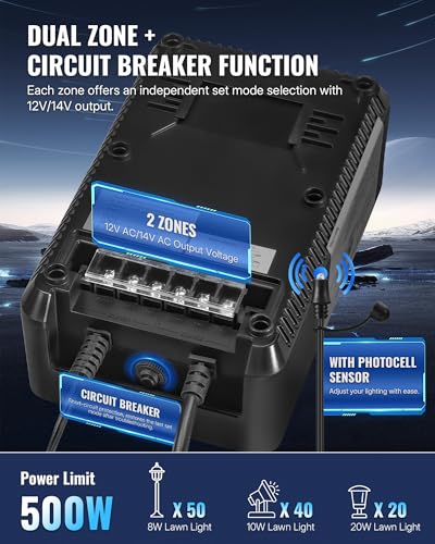500W Low Voltage Landscape Transformer