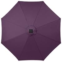 10ft Solar Polyester LED Lighted Patio Umbrella w