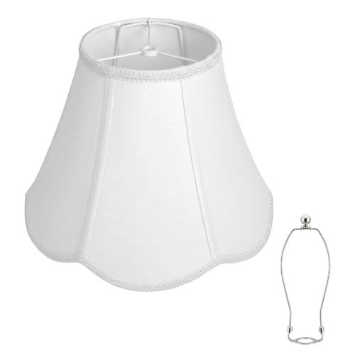 1 Pack White Scalloped Lamp Shade (White)