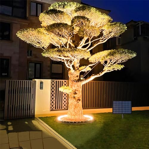 Solar Palm Tree Lights Outside