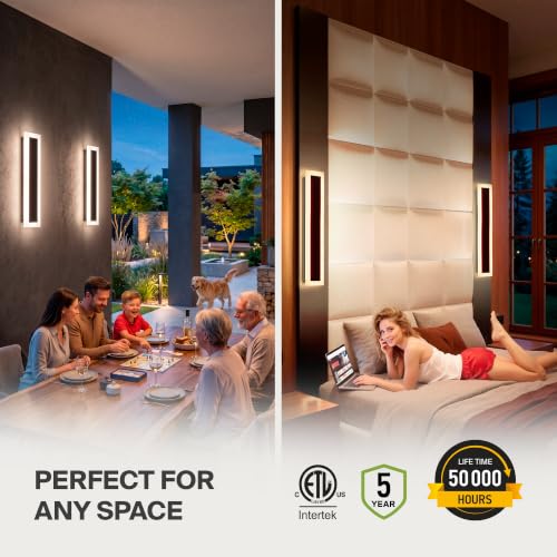 24" LED Linear Wall Sconce (Black)