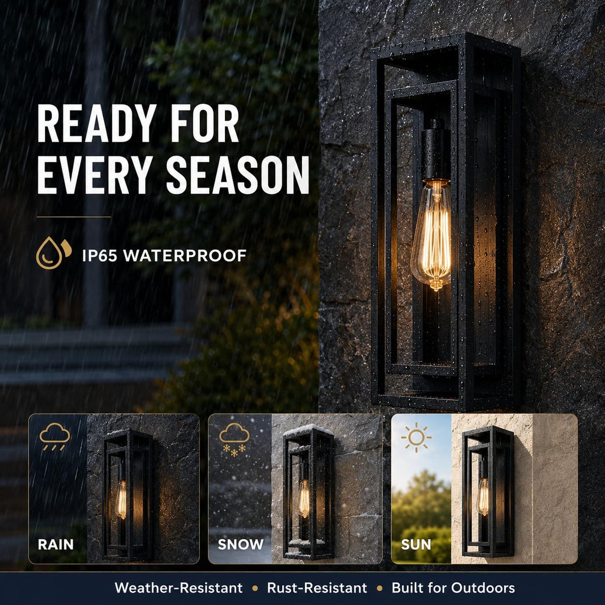 18 Inch 1 Pack Outdoor Wall Lantern Light Fixture (1 Pack)