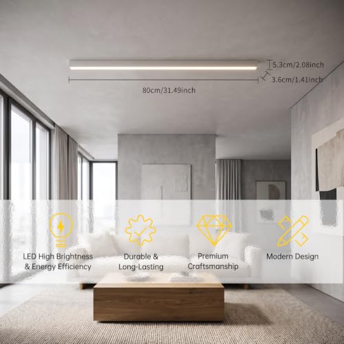 White ceiling light LED (White / 31.4IN)
