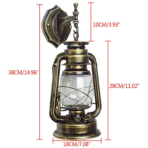 Rustic Wall Sconce Lantern Light (Cyan Bronze / 1pc)