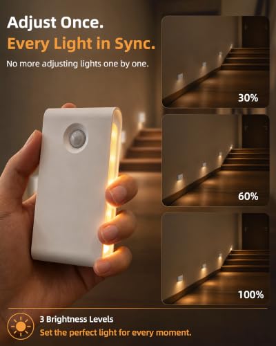 6 Pack Motion Sensor Night Lights with Charging Station (White)