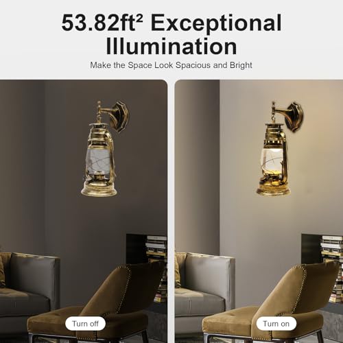 Rustic Wall Sconce Lantern Light (Cyan Bronze / 1pc)