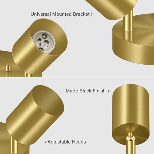 LED 2 Light Track Lighting Kit (2 Light-Gold)