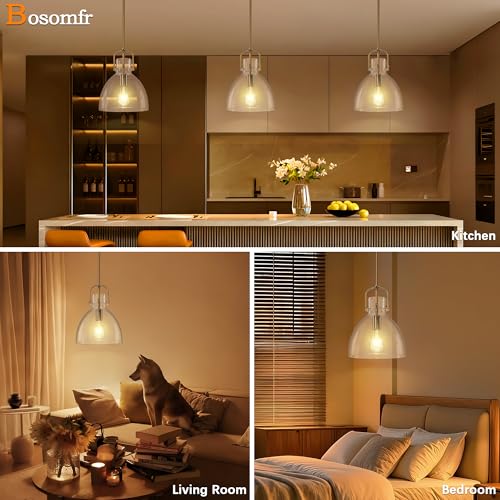 Modern Glass Shade Pendant Light Kitchen Island