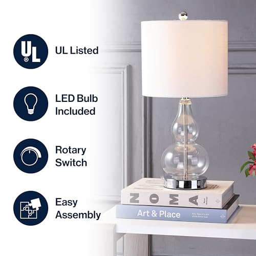 Anya Gourd Glass Table Lamp 20.5" (Single / Clear)