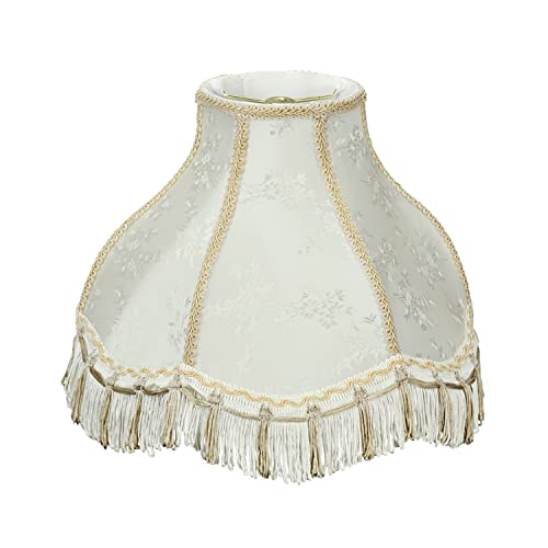 30331 Transitional Scallop Bell Shape Spider Construction Lamp Shade in Ivory (Ivory & 13" Wide)