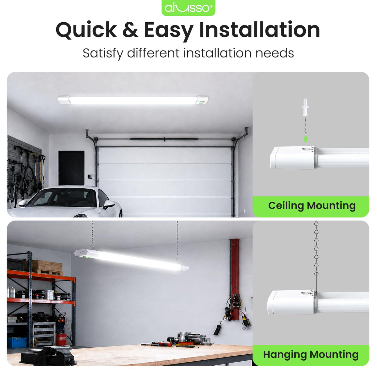 4FT Linkable LED Shop Lights (5CCT 6000LM)