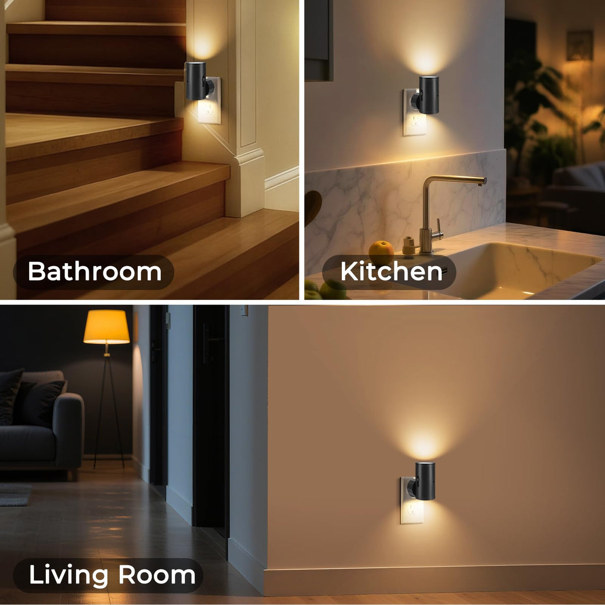 LED Night Light Plug in (2 Pack / 2700K Warm White)