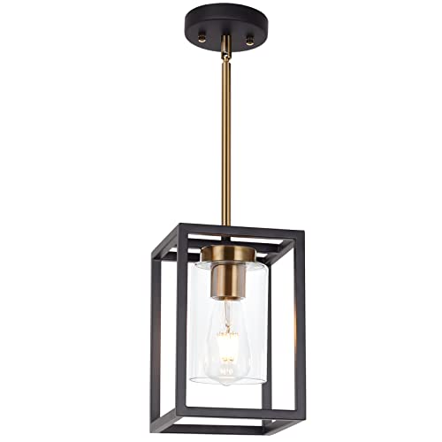 1 Light Mini Lantern Pendant Light (Brushed Brass / 1 Light)