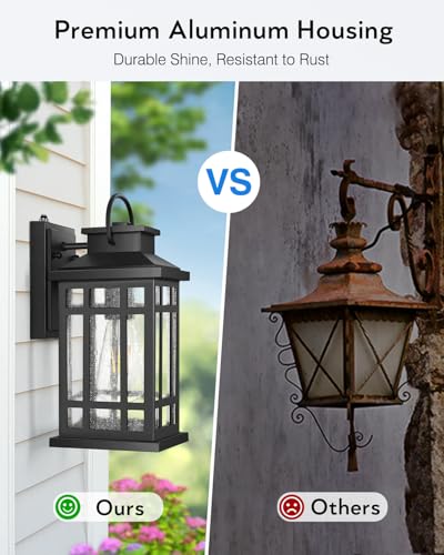 Outdoor Wall Lights Wall Mount (Black / Dusk to Dawn Sensor-1 Pack)