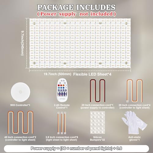 4 Pack LED Backlight Sheet 3000K (4 Pack)