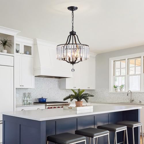 Black Crystal Chandeliers for Dining Room (169-Black)