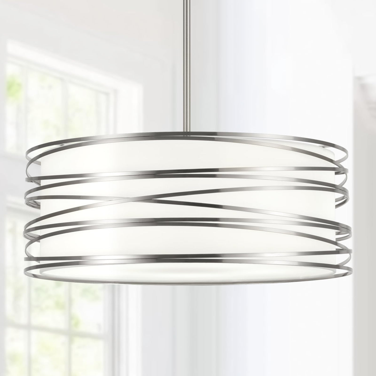19.7" Drum Chandelier 5 (Nickel / 19.7 inch)