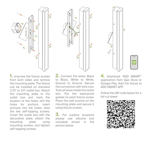 24" LED Linear Wall Sconce (Black)