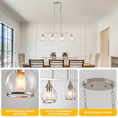 Island Light for Kitchen (Brushed Nickel / 4-Light)