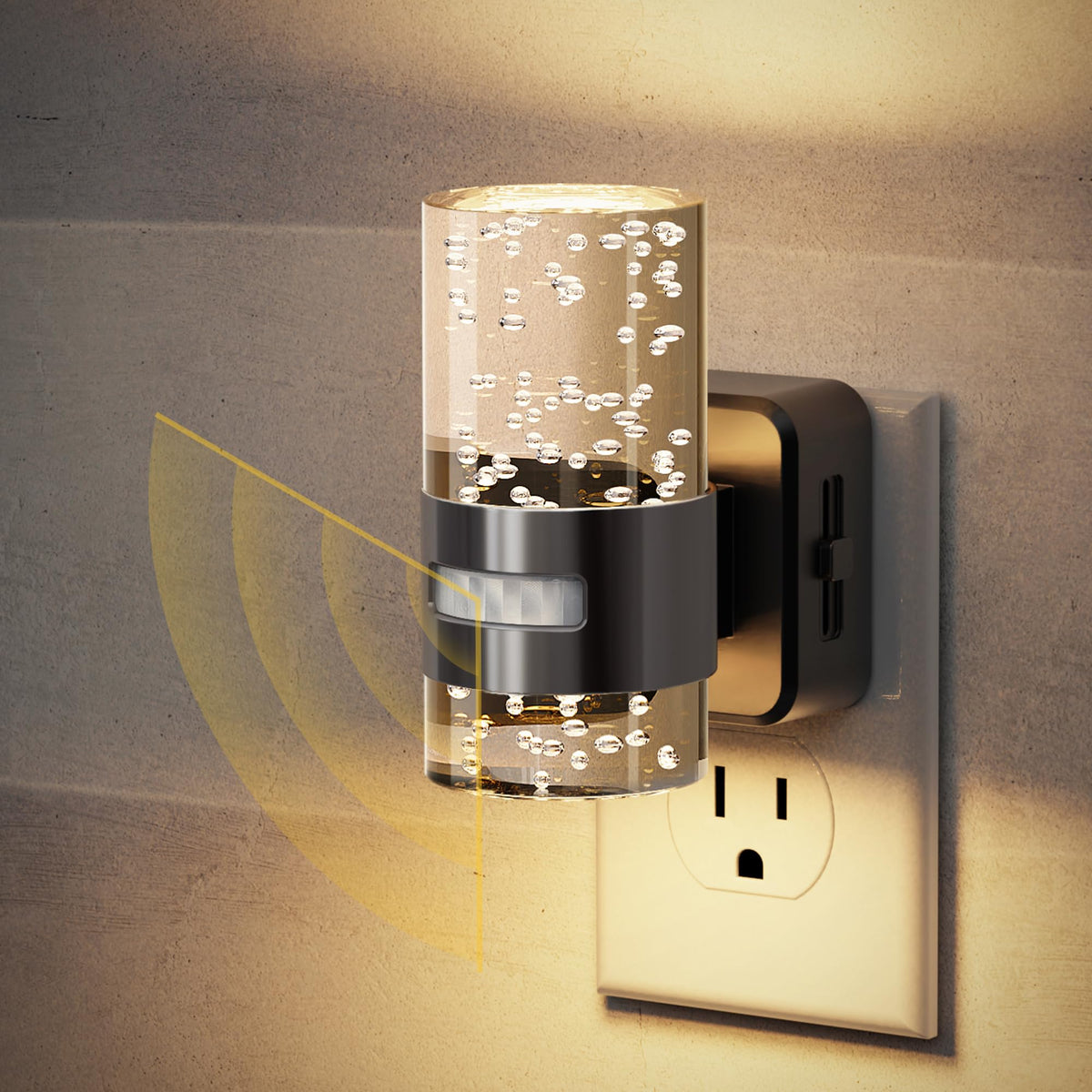 Motion Sensor Night Light (Brushed Black)