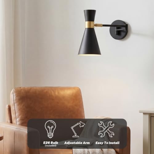 OSYNNIQ Wall Sconce Light with Adjustable Swing Arm for Bedside Reading (STYLE 2)