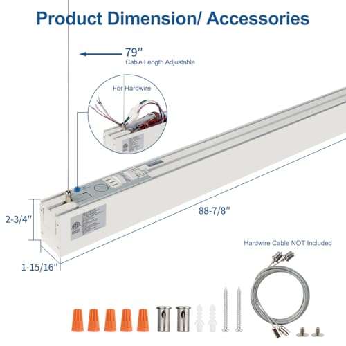 8FT 100W LED Linear Light for Commercial Office