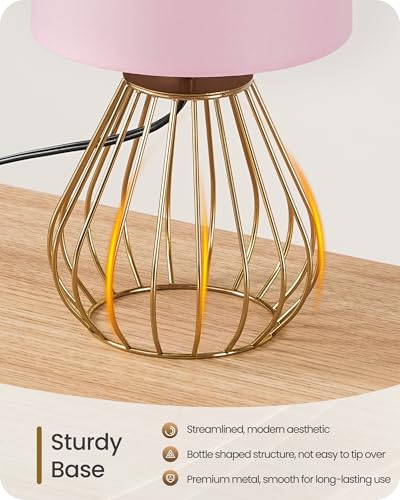 Pink and Gold Table Lamp (Pink + Gold)