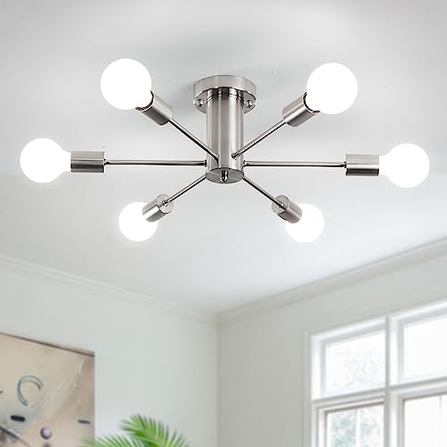 Ceiling Light Fixture Industrial Chandeliers Metal Flush Mount Lights Fixtures