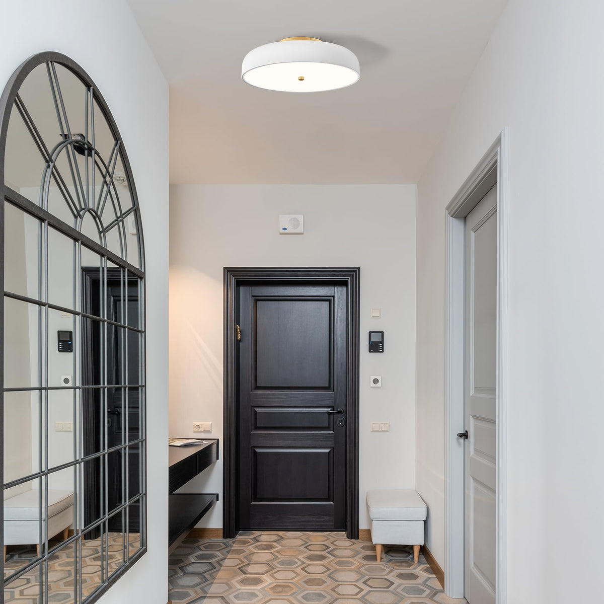 Dimmable LED Ceiling Light Fixture (White / 15.74IN)