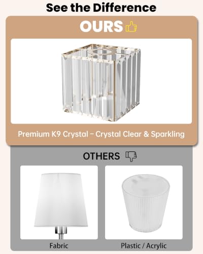 Hardwired Wall Sconces Set of Two with Crystal Lampshade (Gold-A)