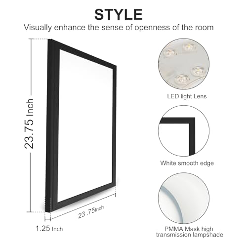 2'x2'4200 Lumen 6 Pack LED Flat Panel (Black 6 Pack / 2x2 Feet)