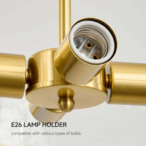 Modern Gold Drum Dining Room Chandeliers (Brushed Gold)