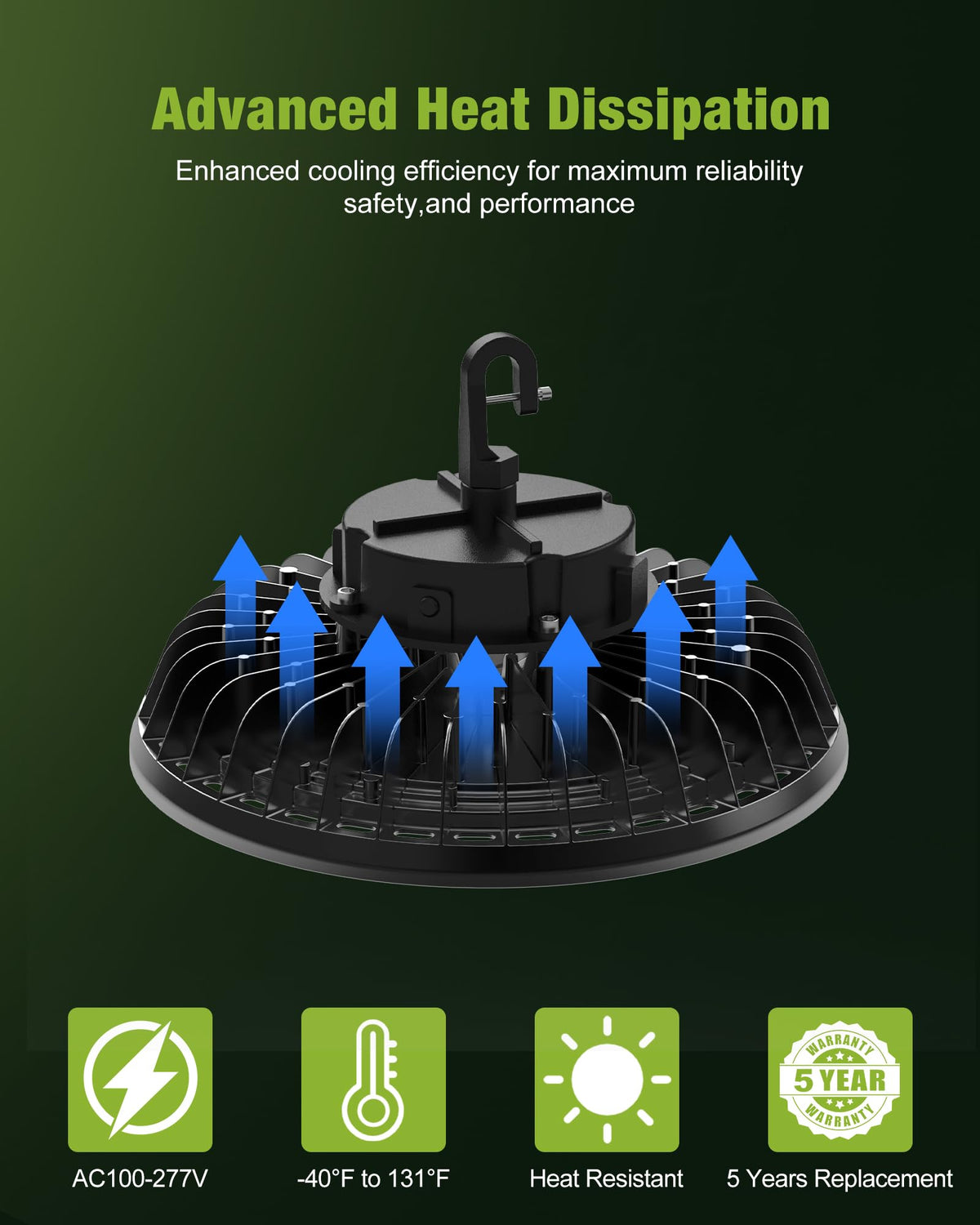 150W 6 Pack UFO LED Shop High Bay Lights (150-6PACK)